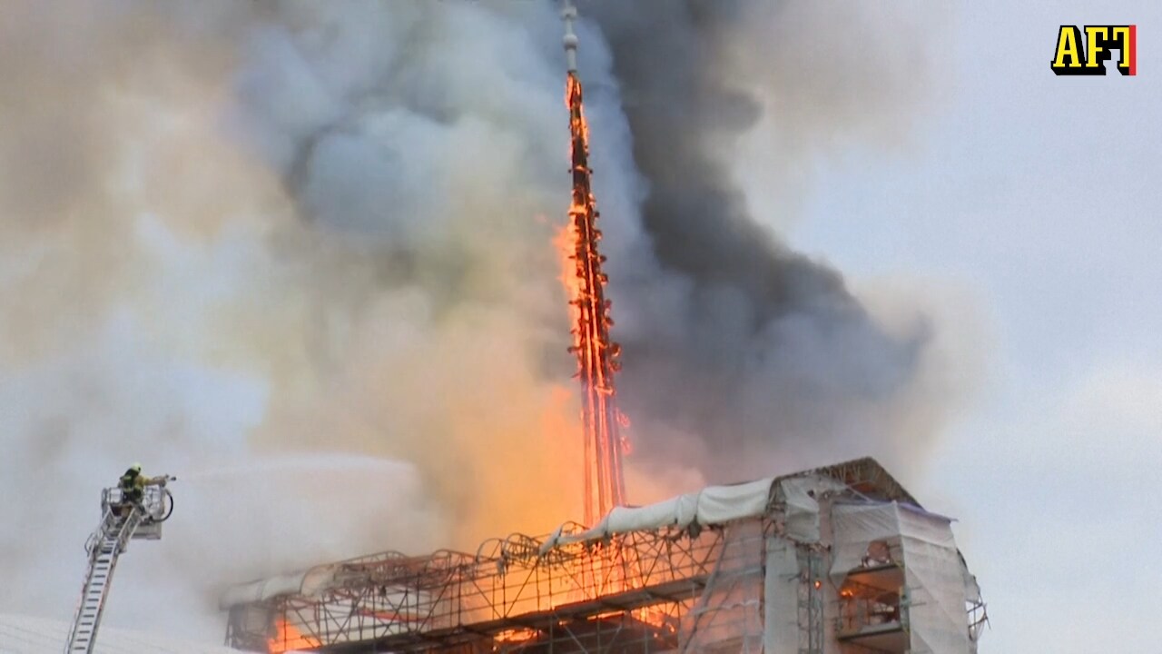 Se filmerna från storbranden – Danmark i sorg