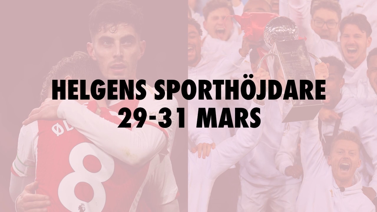 Här är helgens sporthöjdare 29-31 mars