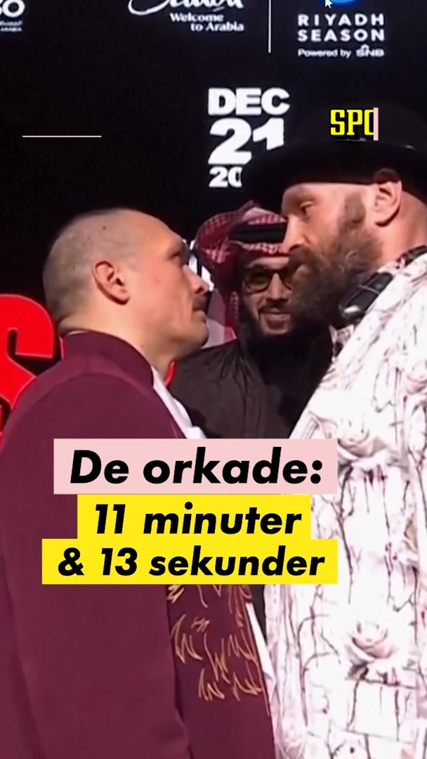 Usyk och Fury i en låååång staredown