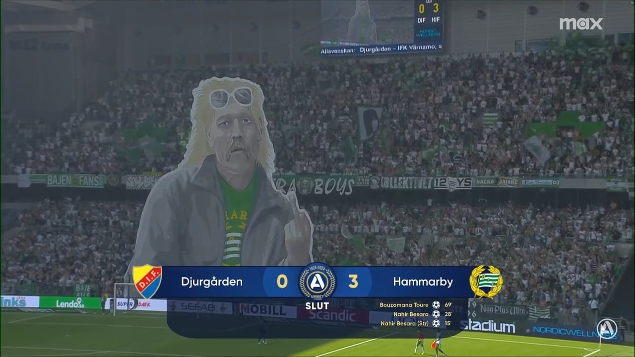 Hammarby krossade Djurgården i Bergvalls avskedsmatch – se målen här