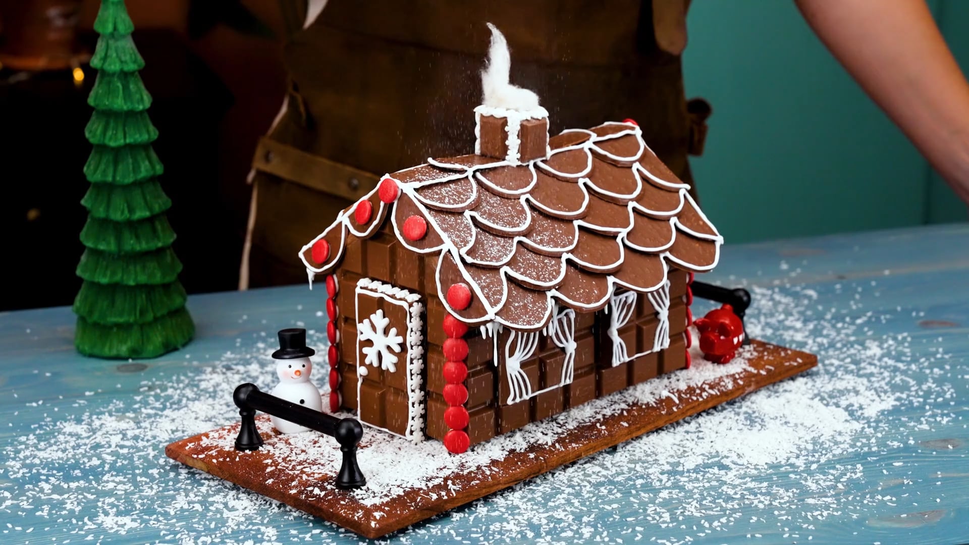 Chokladhus med tegeltak