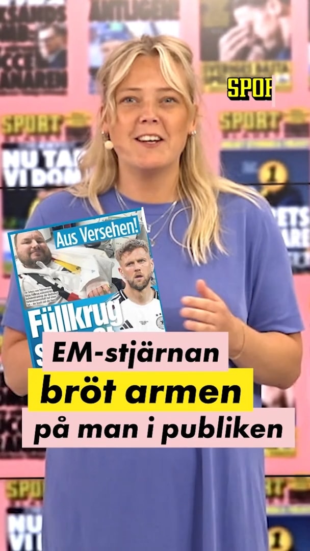 EM-stjärnan bröt armen på man i publiken