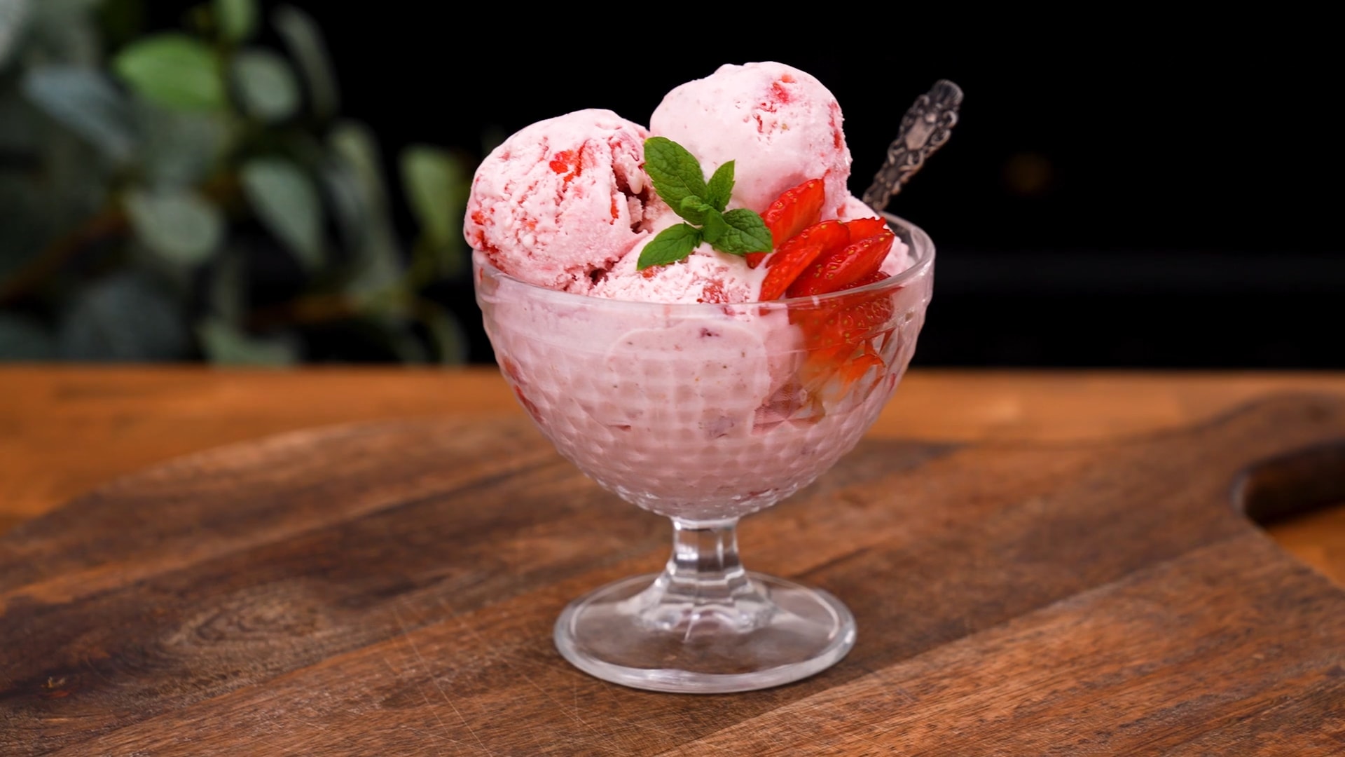 Hemgjord jordgubbsglass