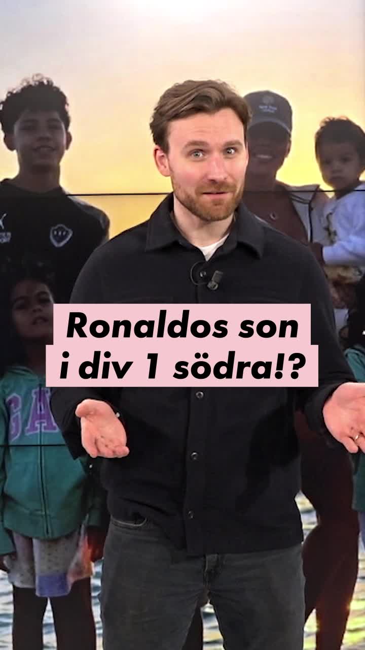 Cristiano Ronaldos son på semester i J Södra-tröja