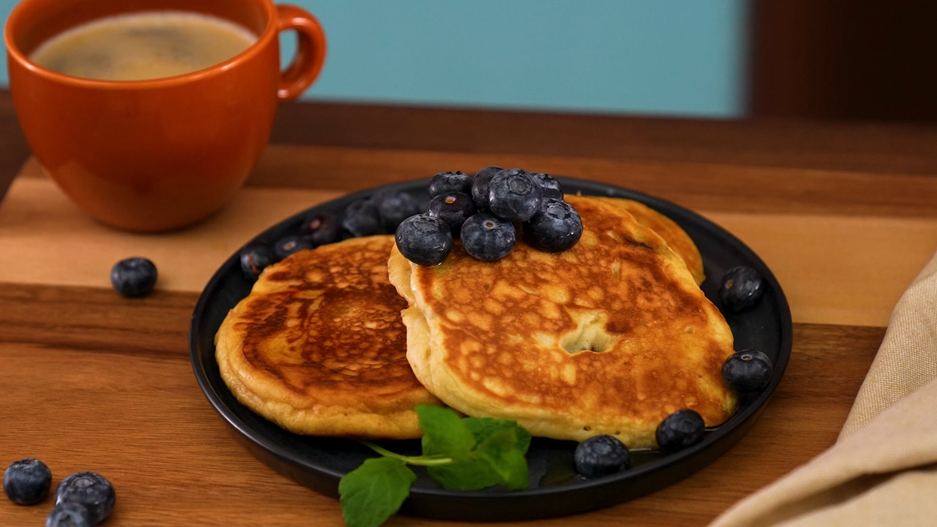Amerikanska pannkakor med chokladgömma