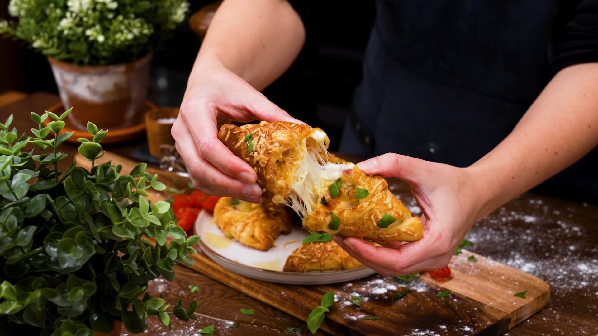 Inbakade minipizzor – minicalzone