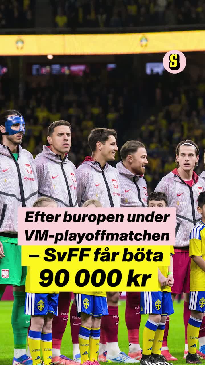 Får böter för buandet under nationalsången