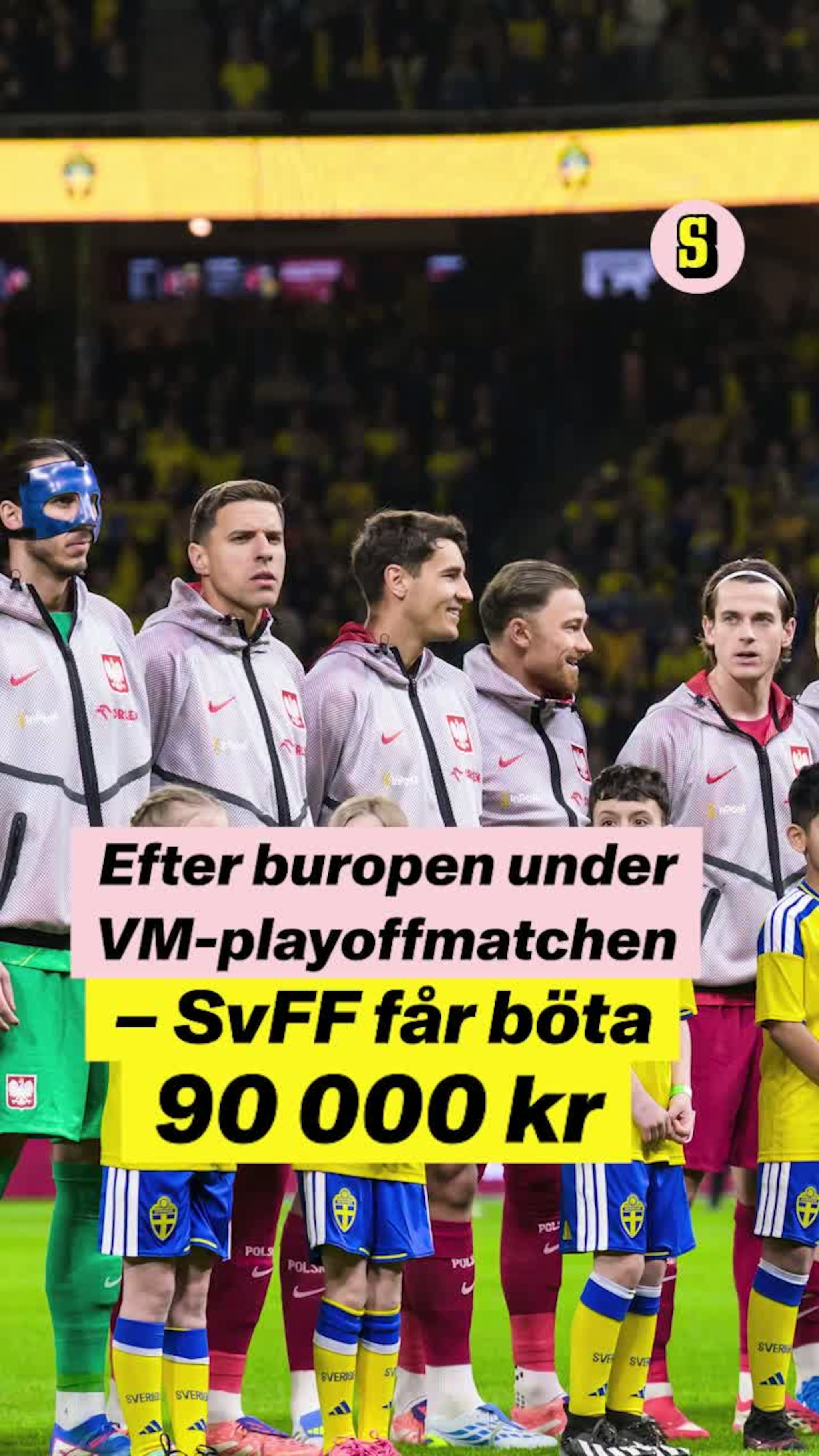 Får böter för buandet under nationalsången