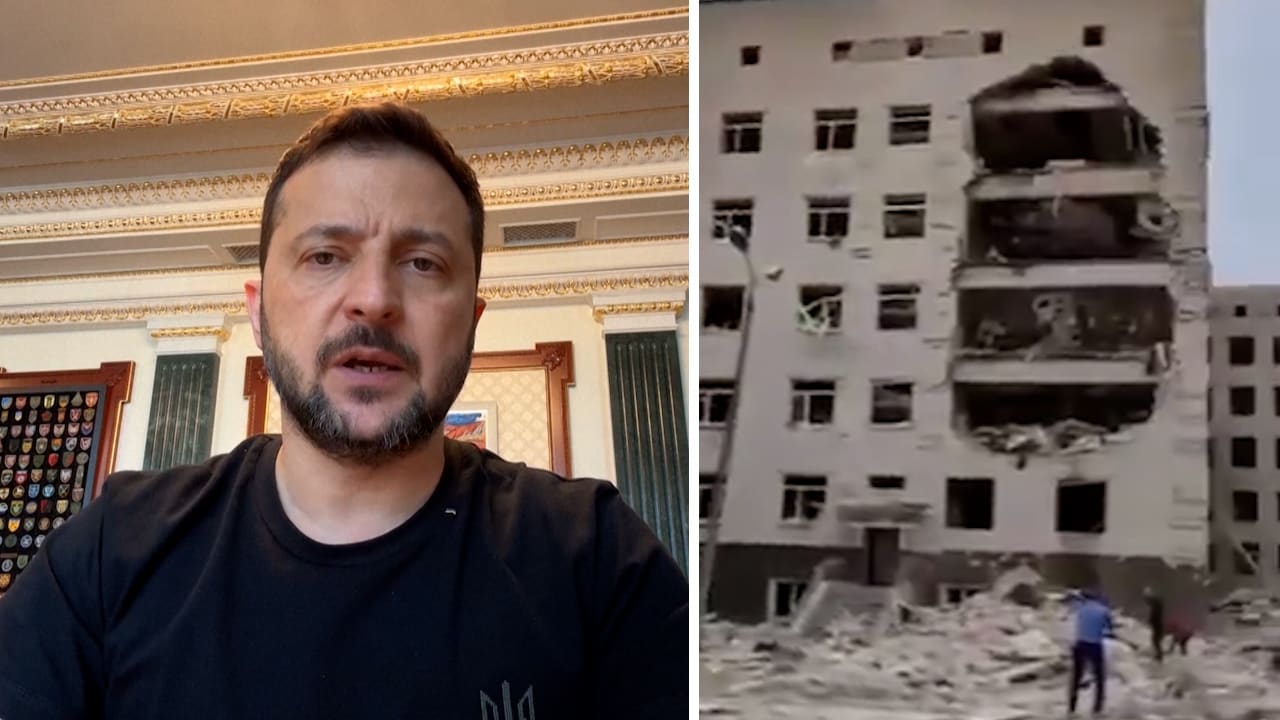 Zelenskyj om ryska attacken: ”Två ballistiska robotar”