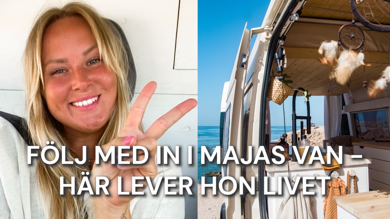 Följ med in i Maja Baggers van- här lever hon livet