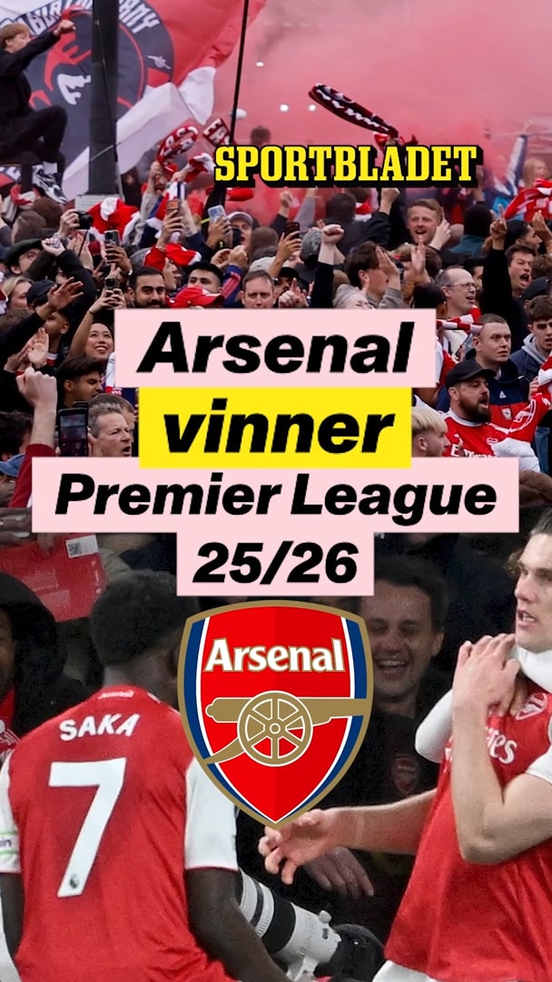 Arsenal vinner Premier League 25/26