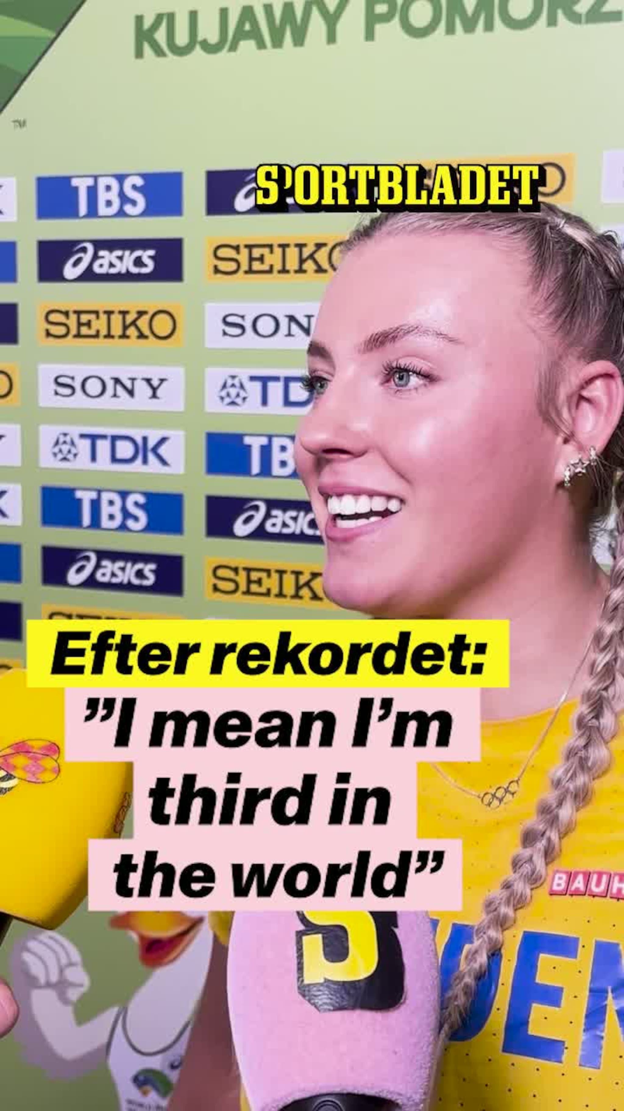 ”I mean I'm third in the world”