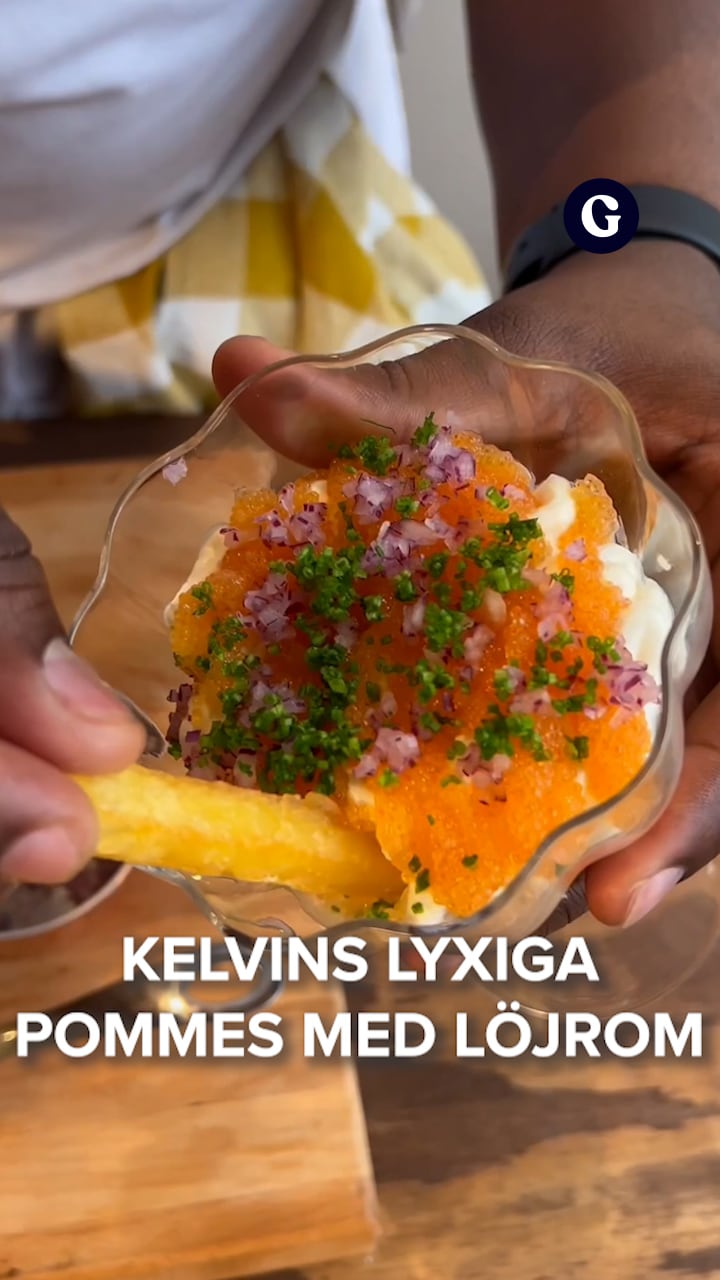 Kelvins lyxiga pommes med löjrom