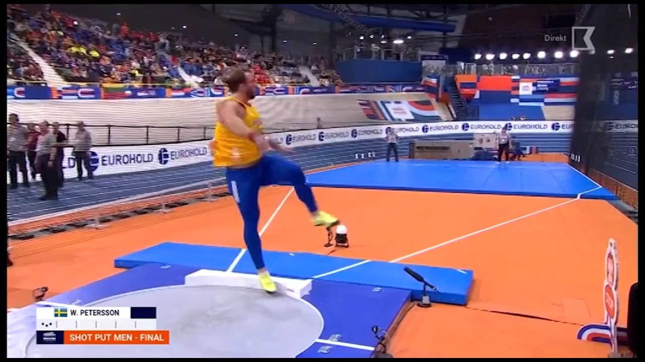 Wictor Petersson tar silver i kula under inomhus-EM