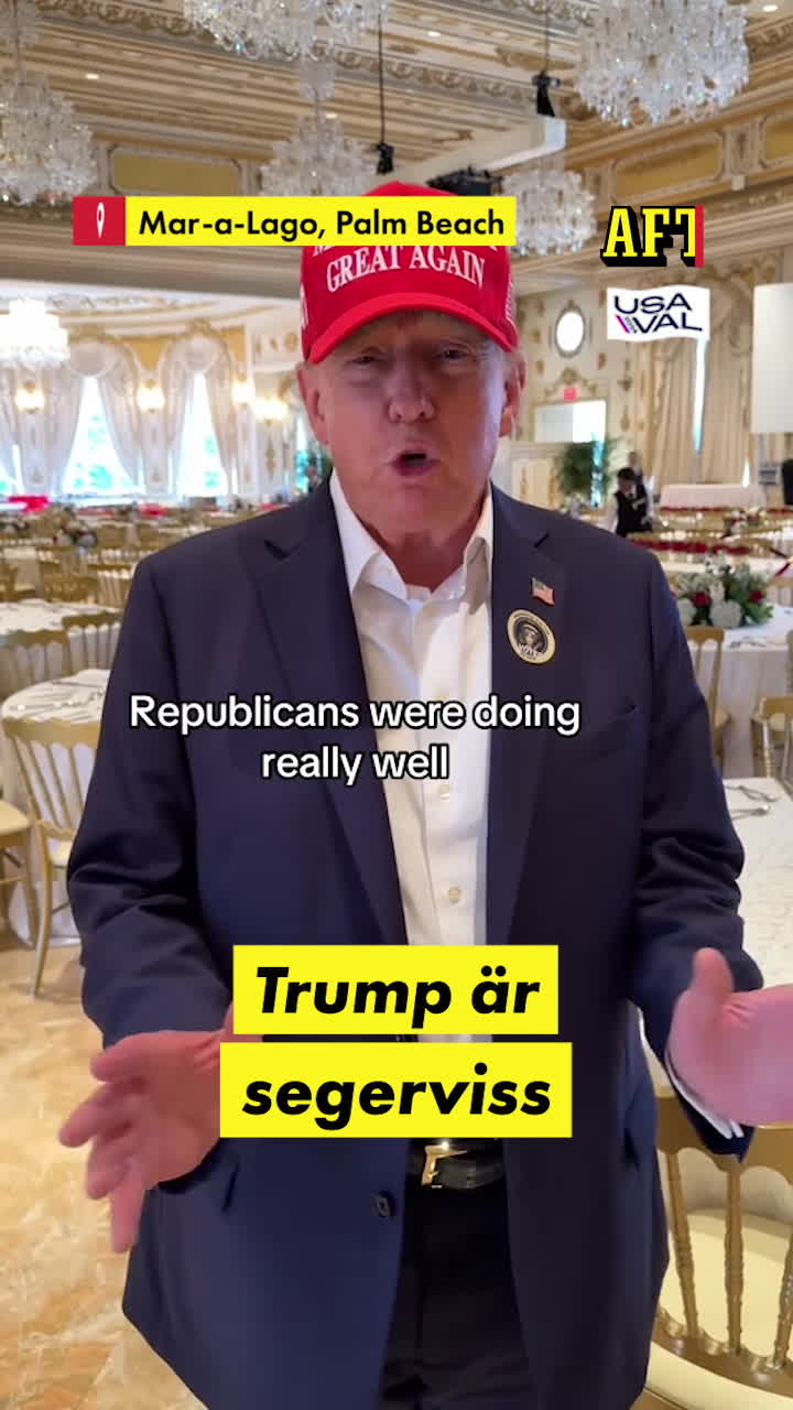 Trump segerviss – vill fira i balsalen