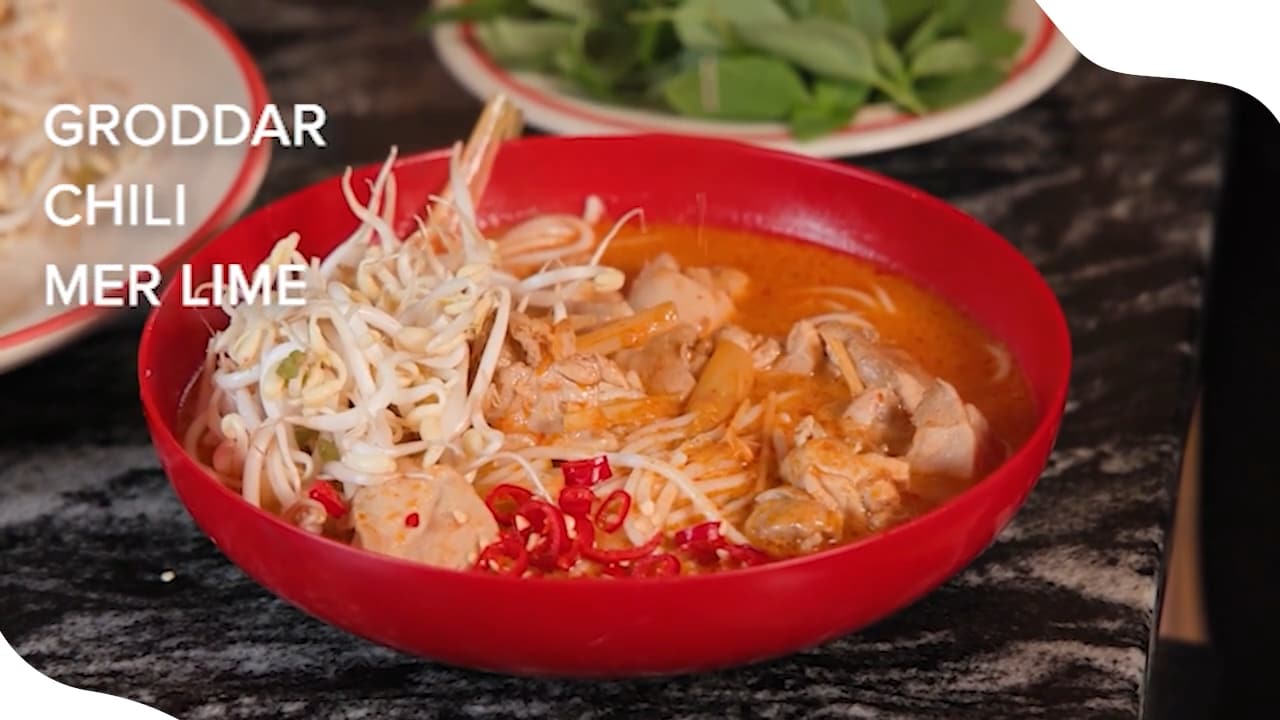 Supergod och snabb laksa med kyckling