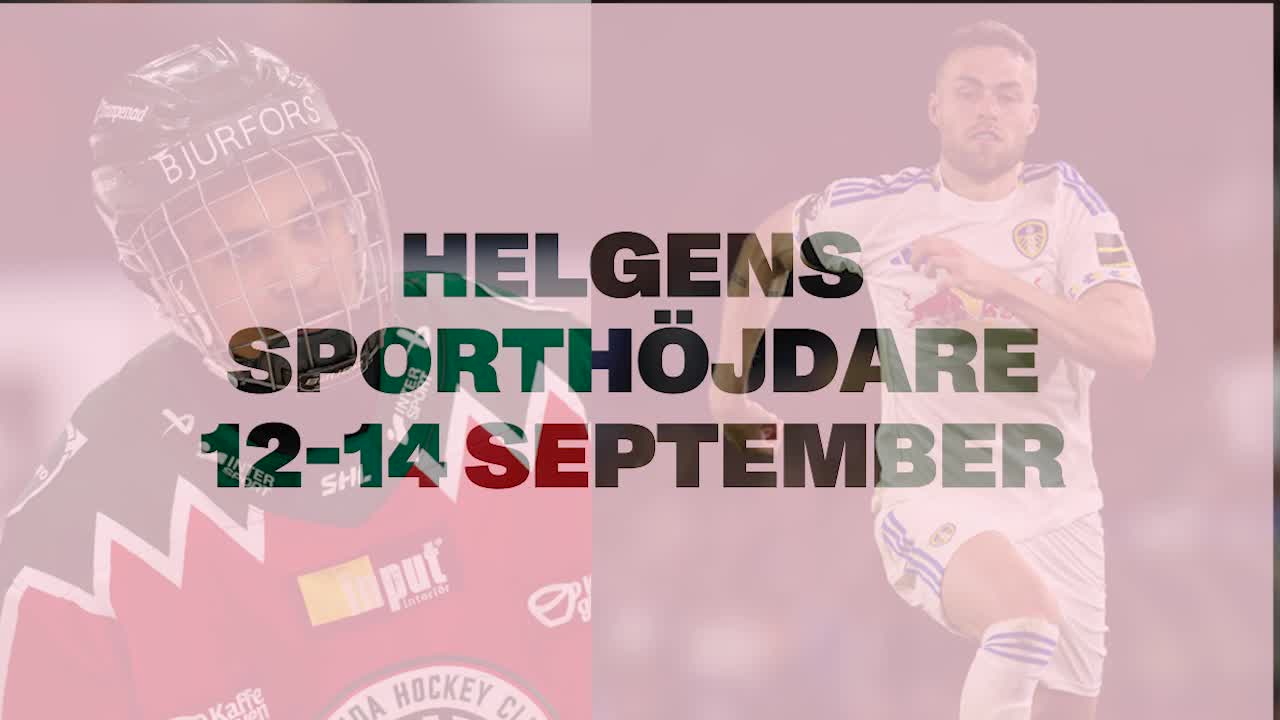 Sport i helgen stiger från 12 till 14 september