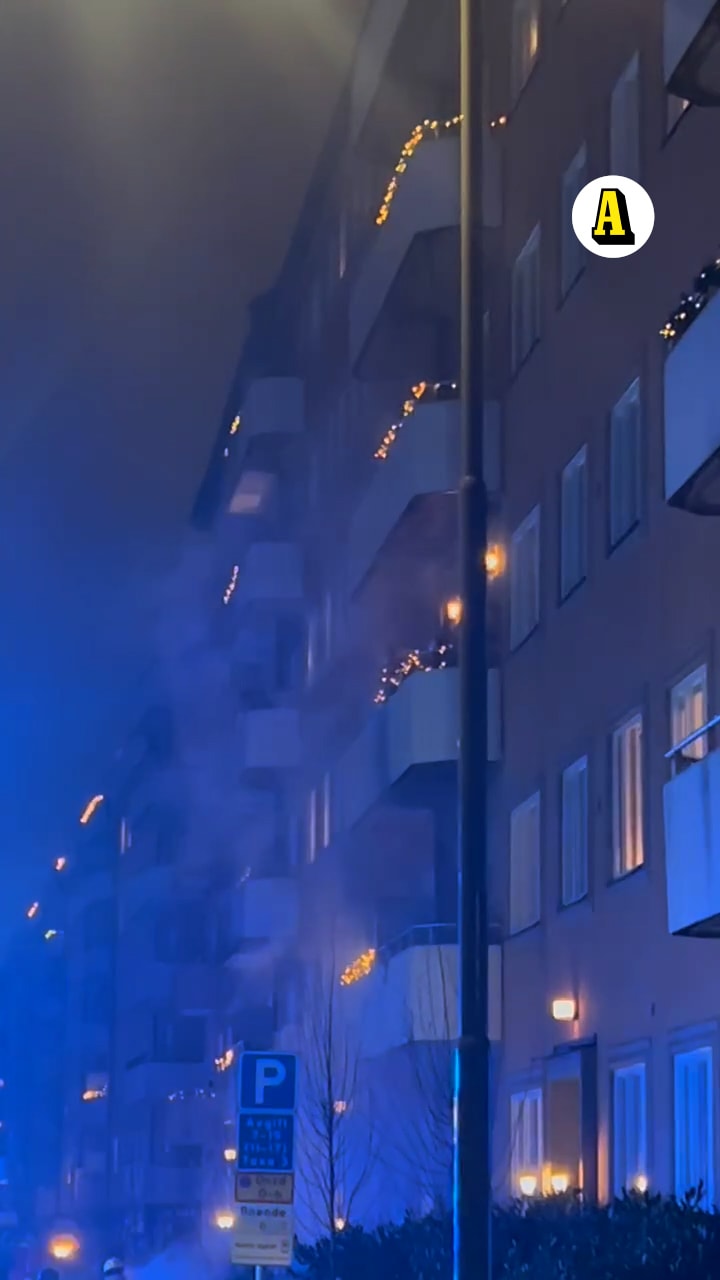 Brand utbröt i lägenhet på Östermalm