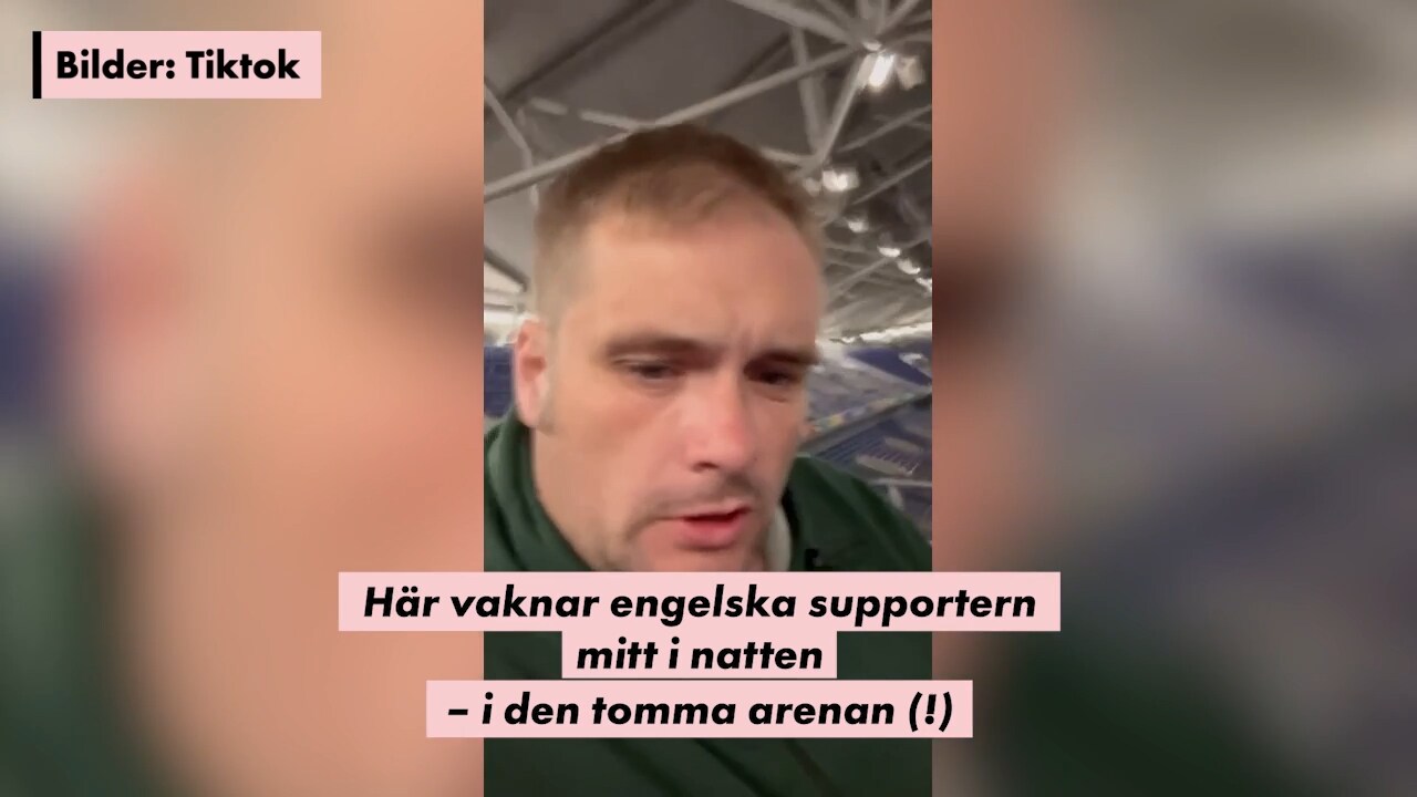 Här vaknar engelska supportern i en tom arena