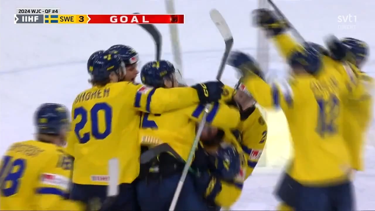 Sverige vidare efter övertidsdrama mot Schweiz