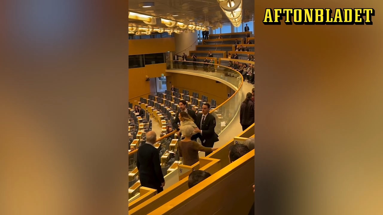 Se kaoset i riksdagen – här avbryts politikerna