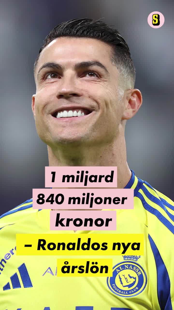 Ronaldos nya superlön – 65 kronor i sekunden