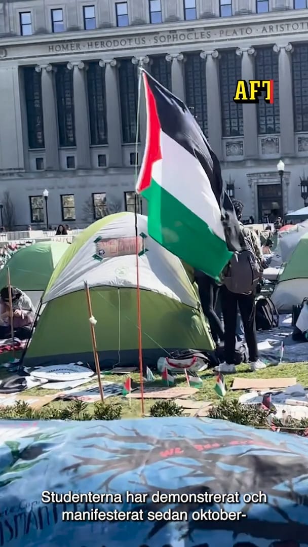 Studenternas massprotester mot kriget i Gaza