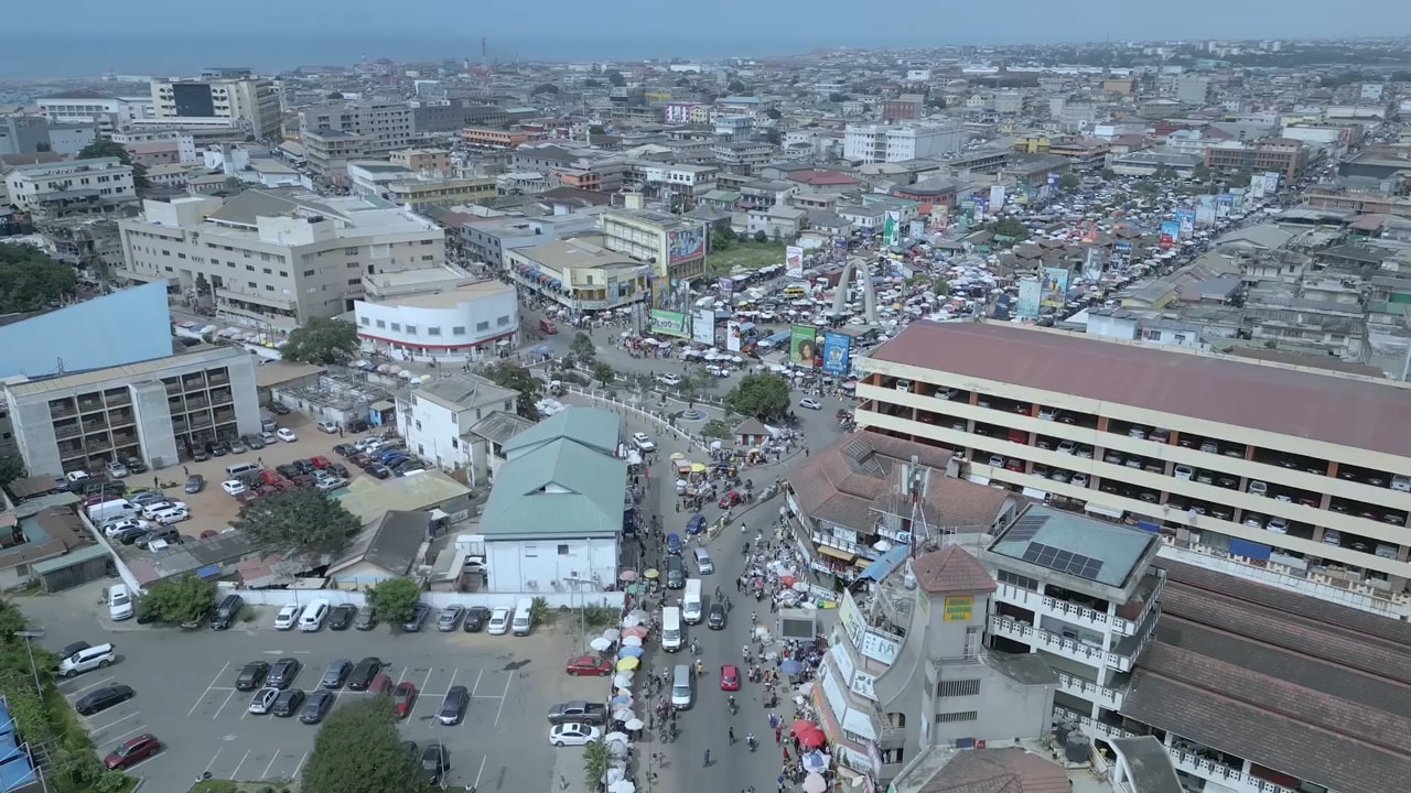 Ghana Drönare stadsvy
