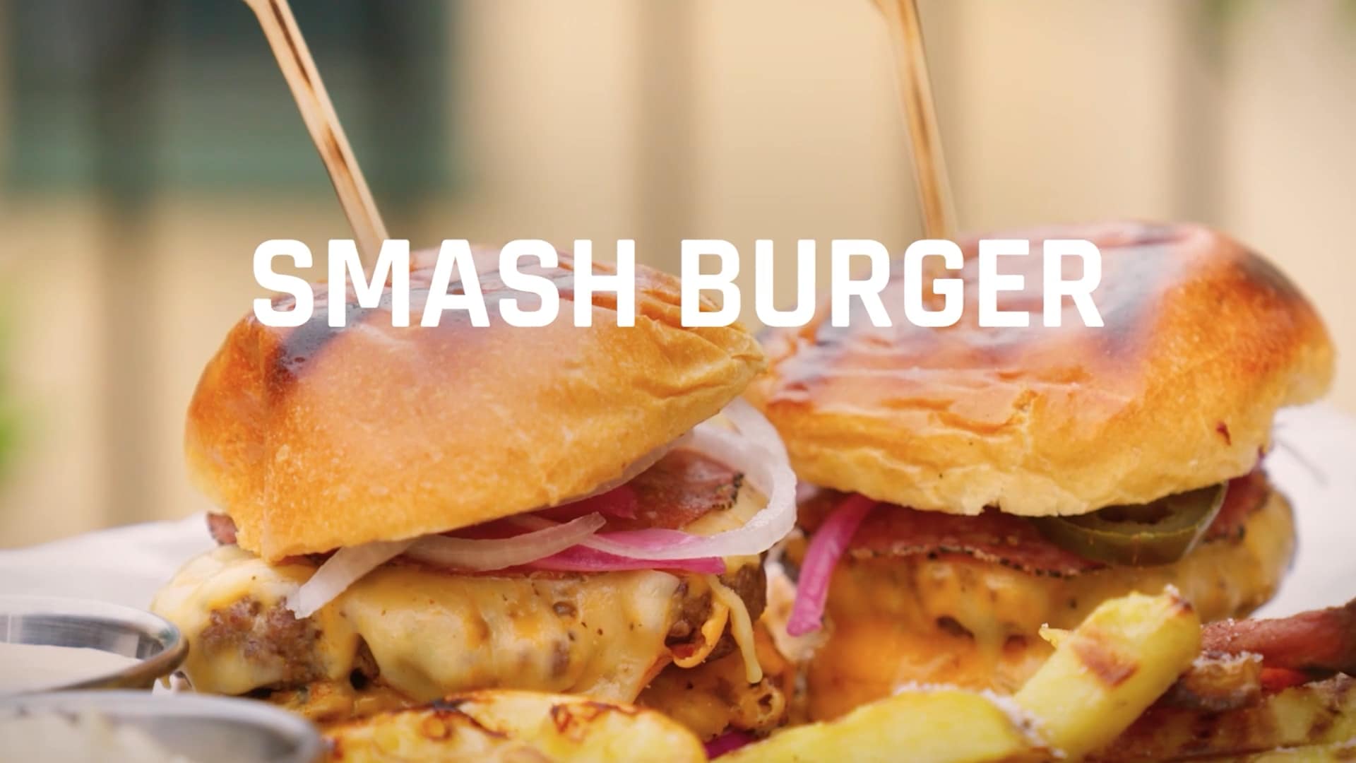 Smashburger på grillen