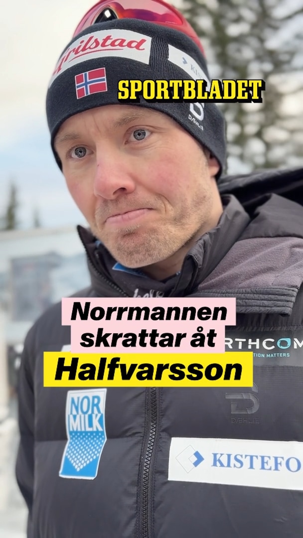 Här viker sig norrmannen av skratt – när han får höra ryktet om Halfvarsson