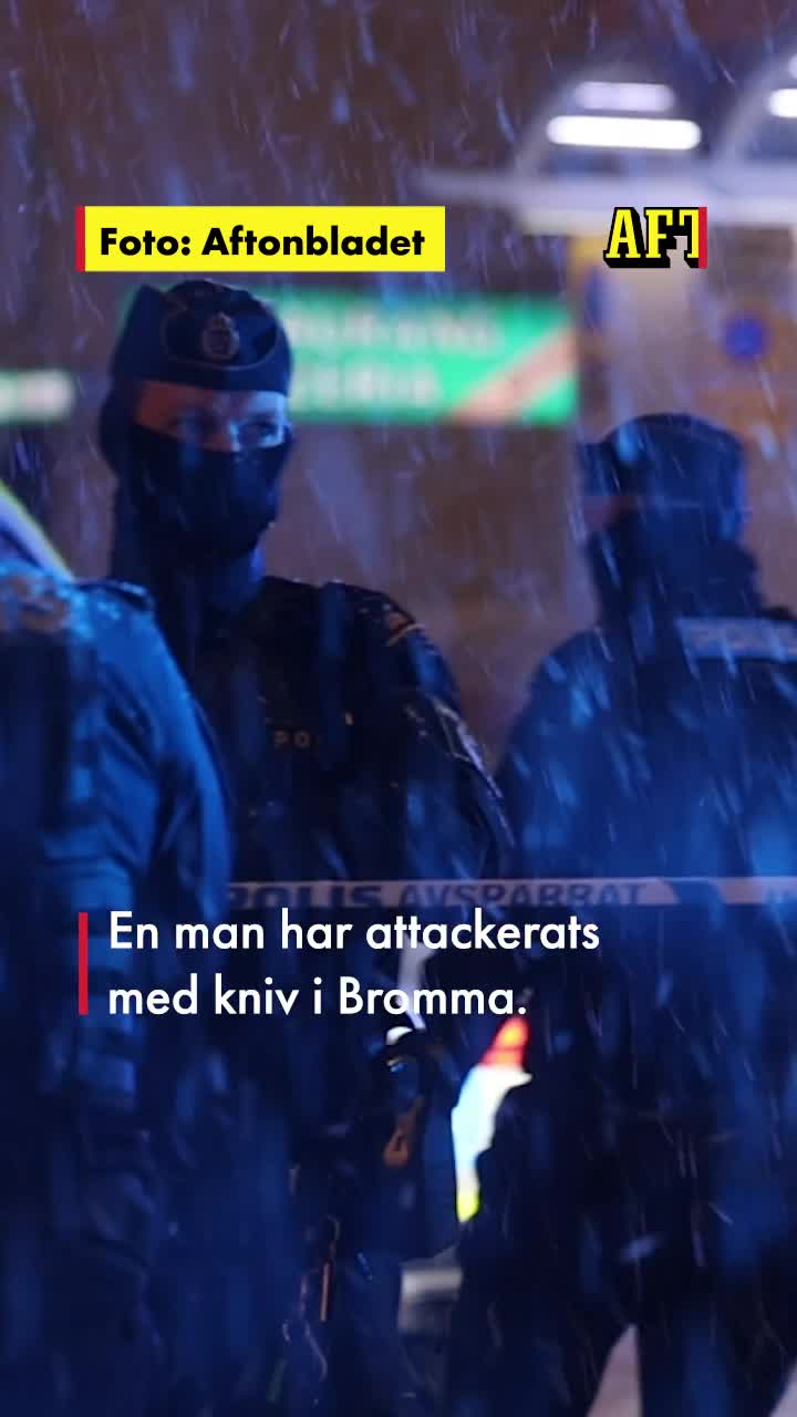 Man knivhuggen – misstänkt skjuten av polis