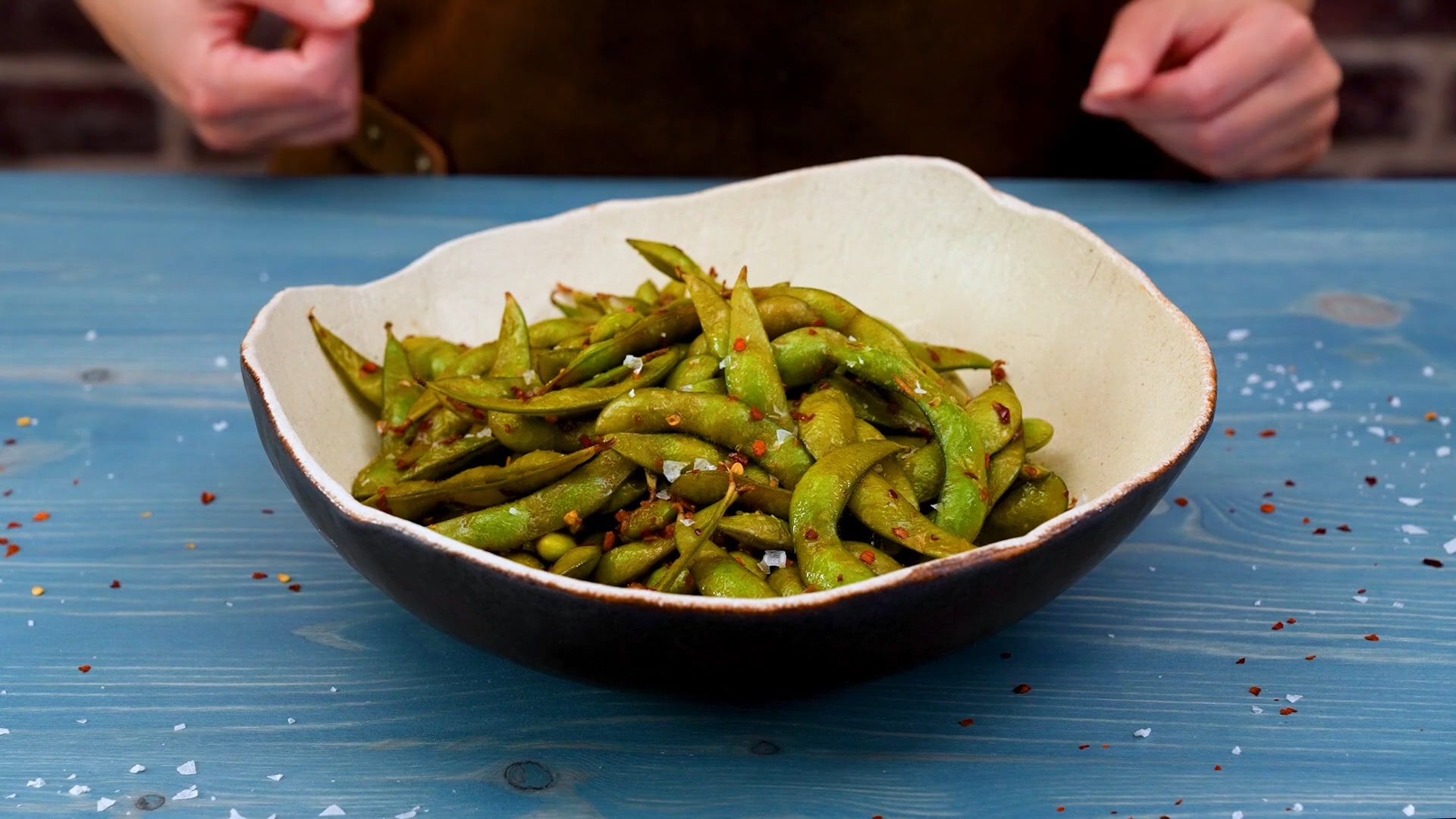 Umamiexploderande edamamebönor