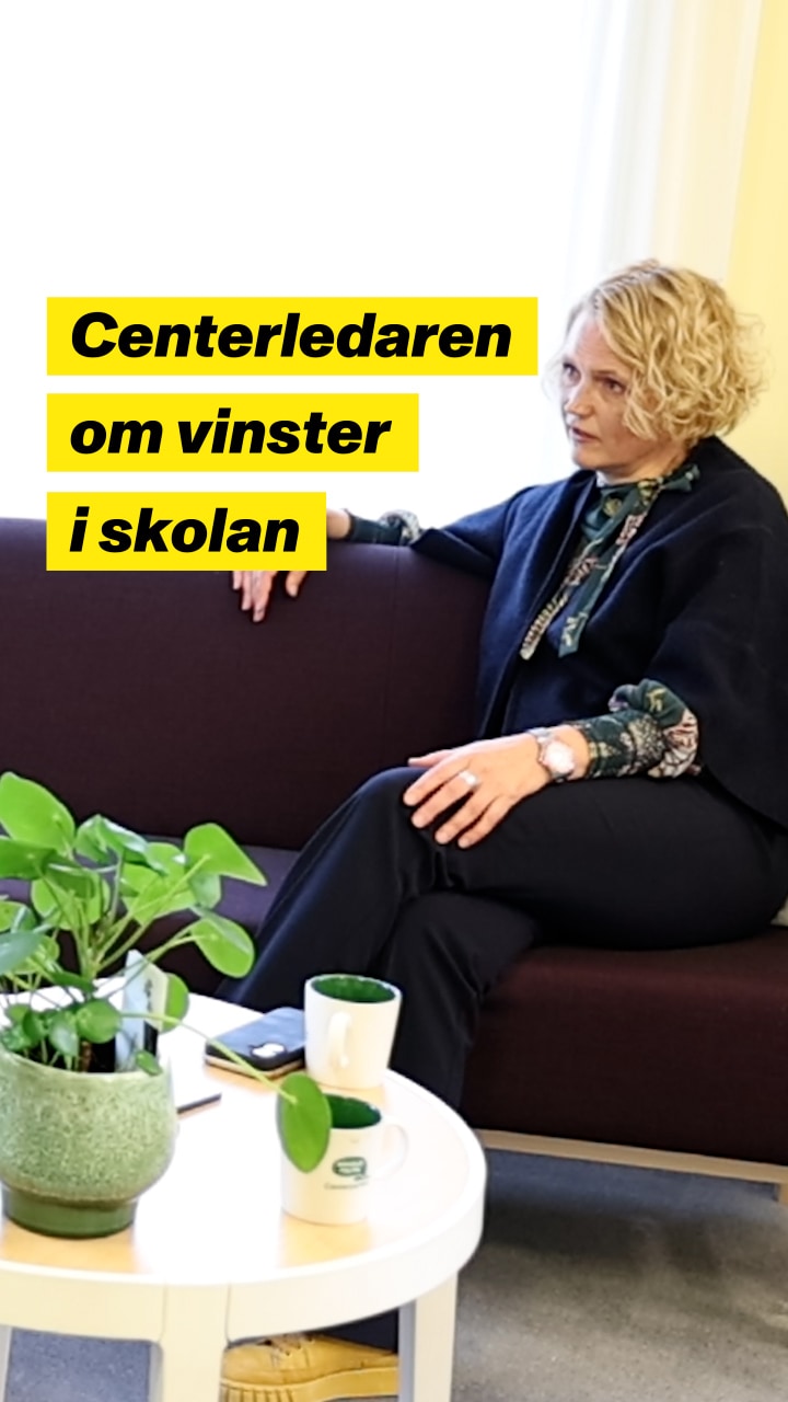 Centerpartiets Anna-Karin Hatt – vill ha kvar vinster i skolan