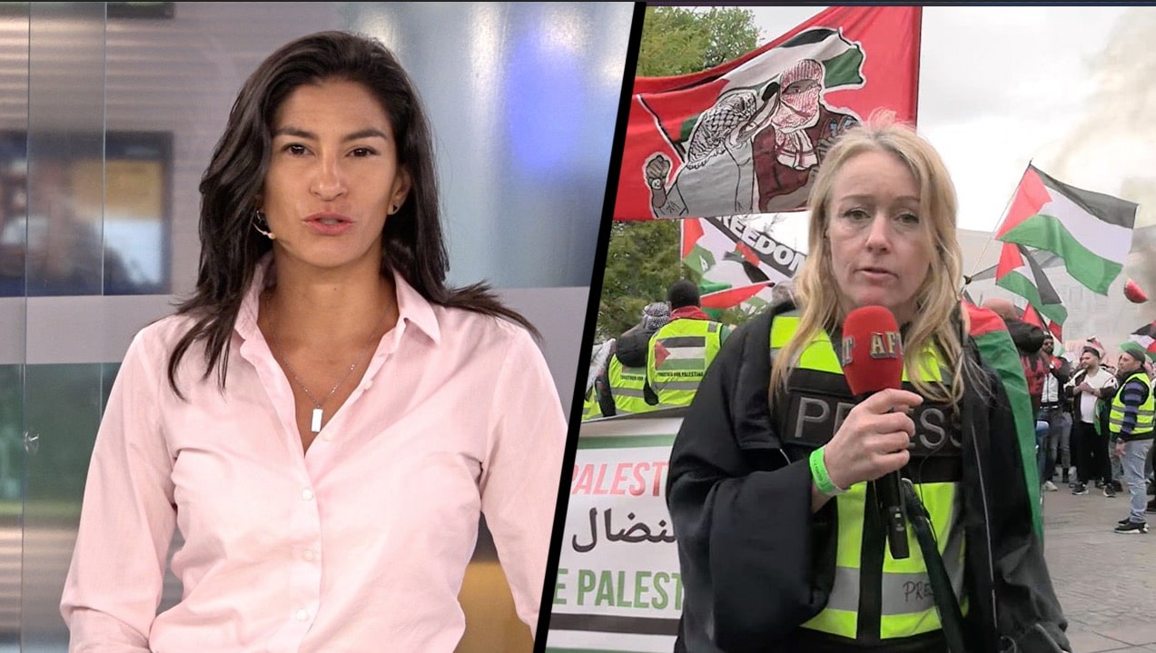 Tusentals deltar i stora demonstrationer för Palestina