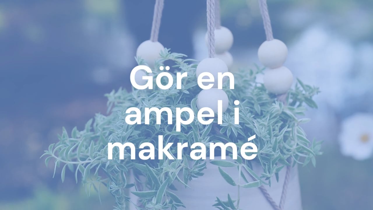 Gör en snygg ampel i makramé