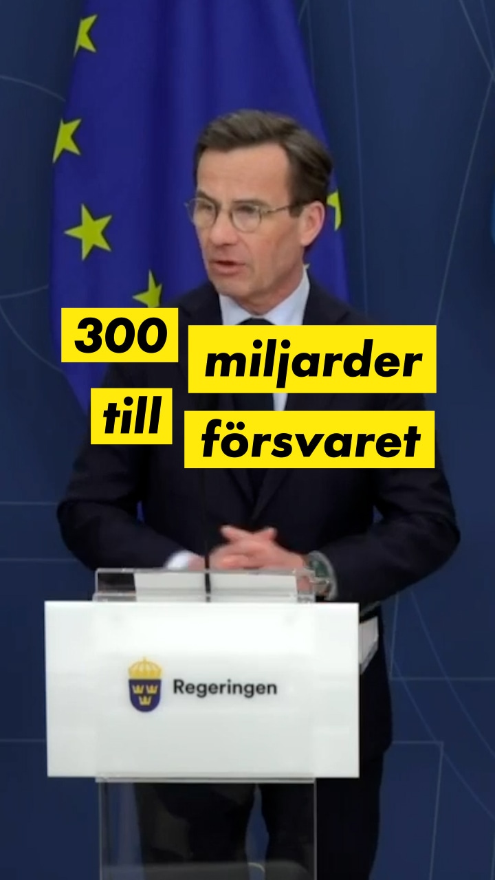 Sverige lånar 300 miljarder till försvaret