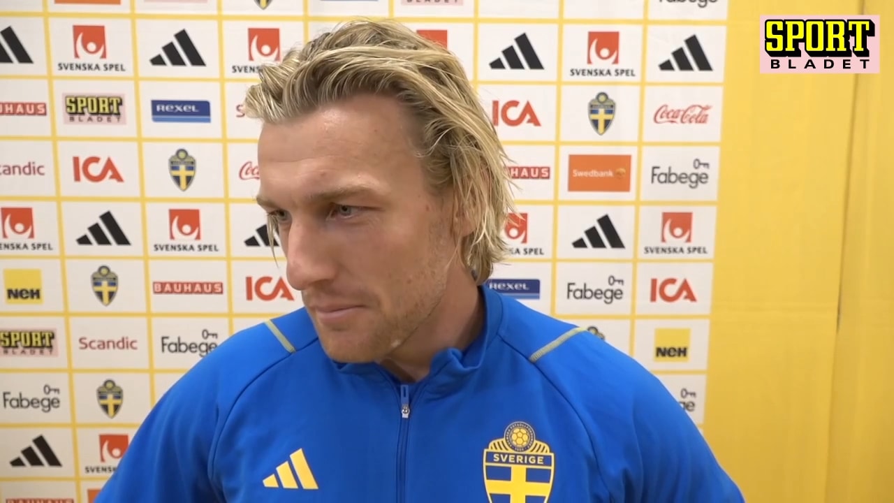 Emil Forsberg efter matchen mot Albanien