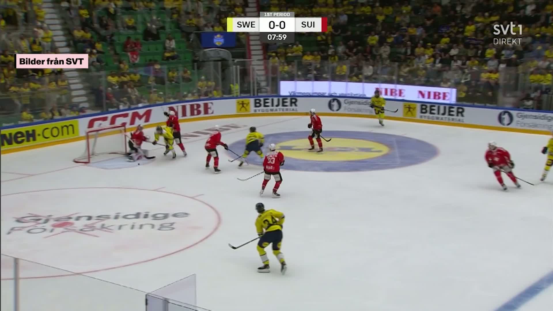 Tre Kronor nollar Schweiz – Albert Johansson tvåmålskytt