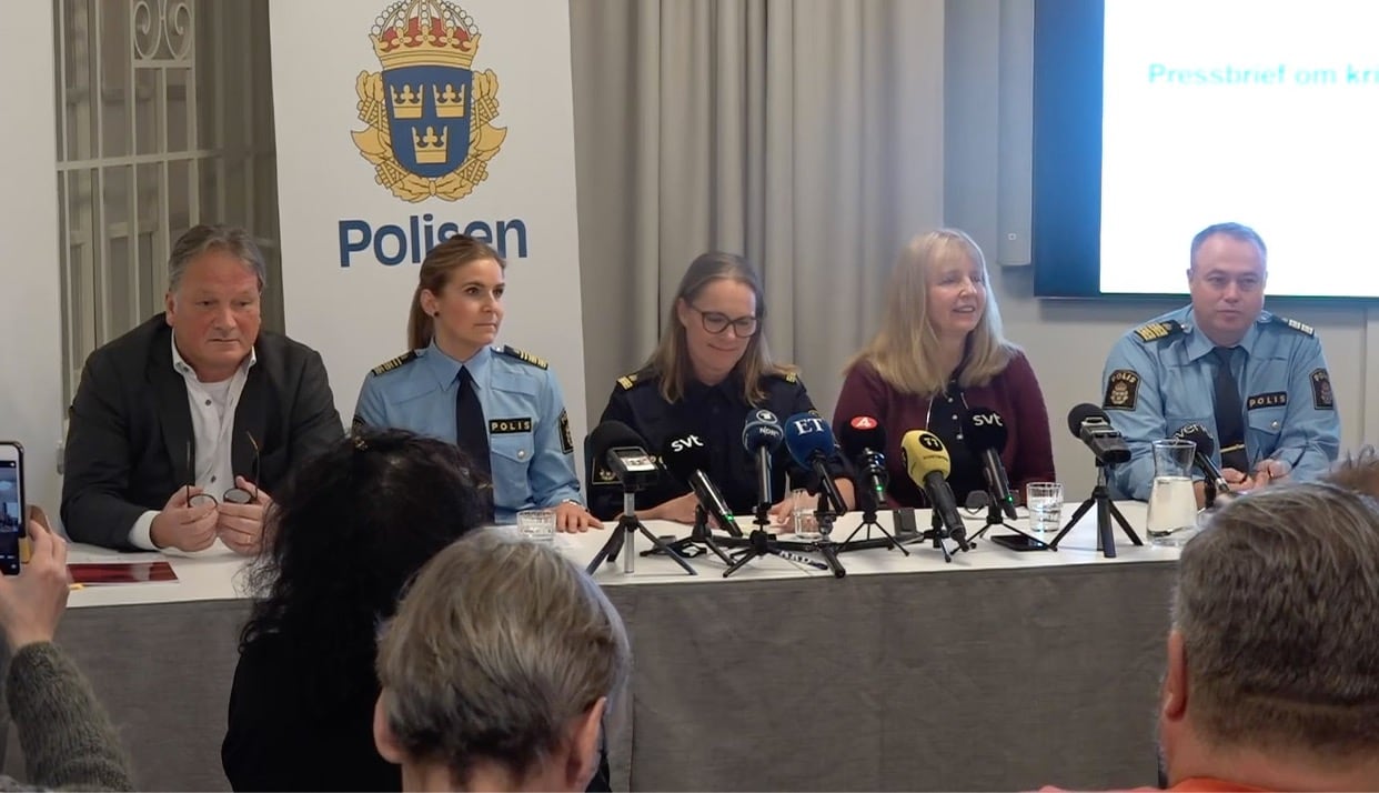 Polisens pressträff om kriminellas ekonomi