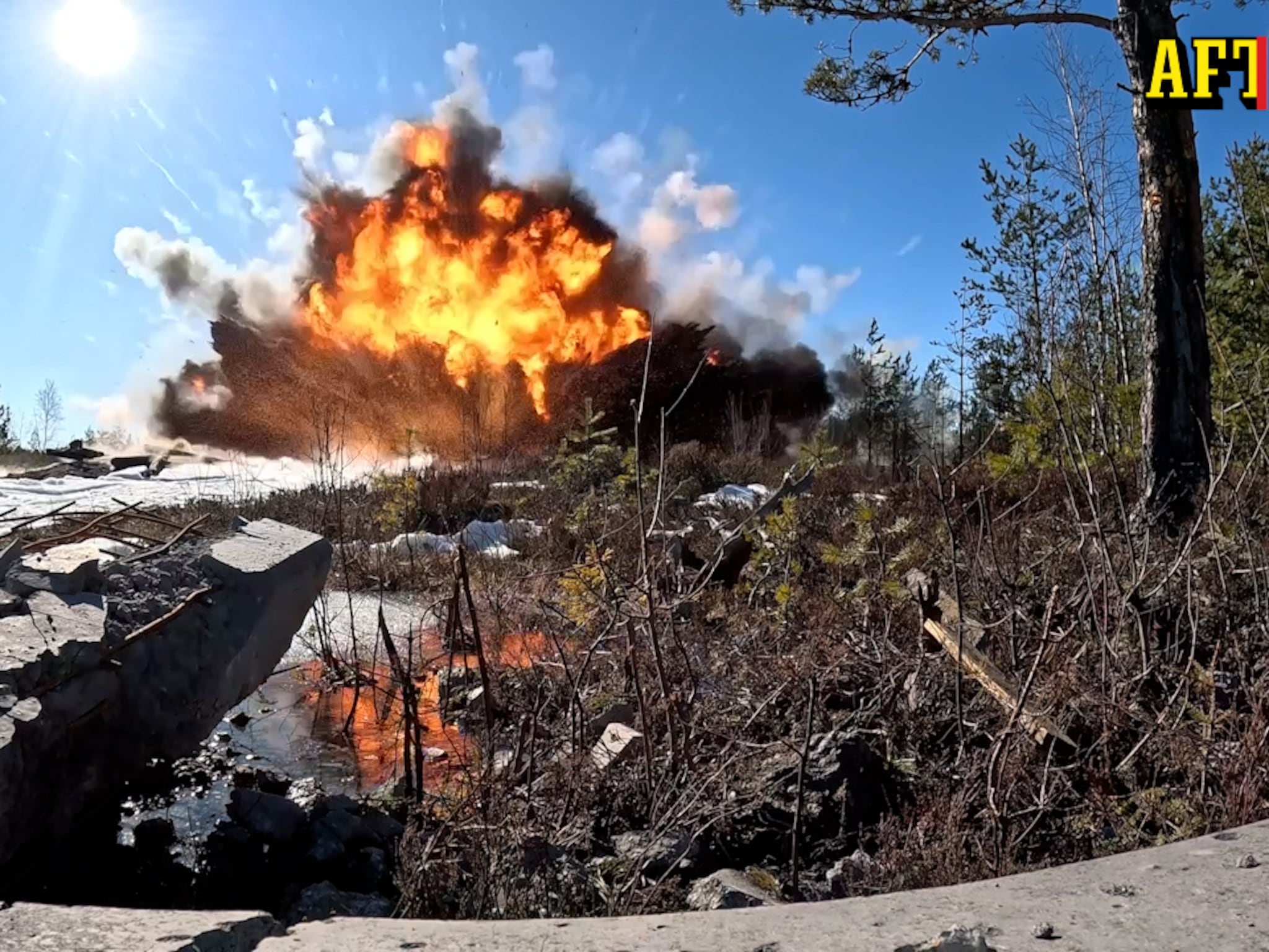 Här spränger norska försvaret bomben