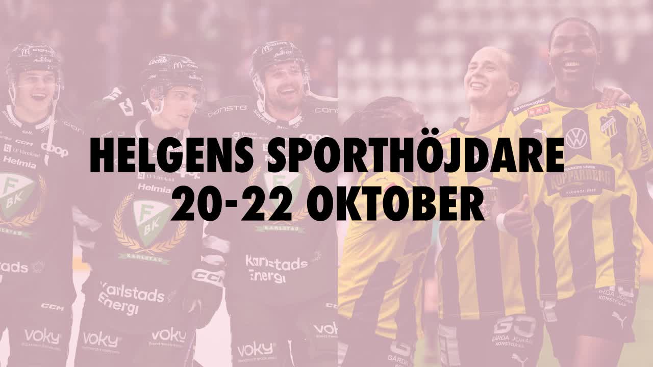 Här är helgens sporthöjdare 20-22 oktober