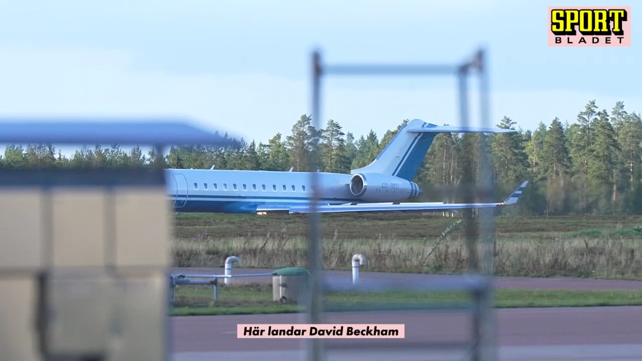 Här landar David Beckham i Värmland