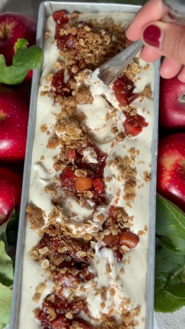 Äppelglass med crunch