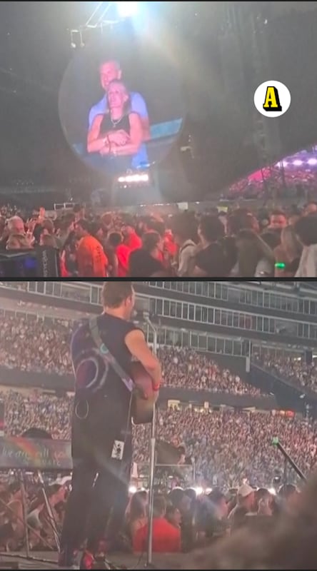 Misstänkta otroheten: paret tas på bar gärning – live på konserten