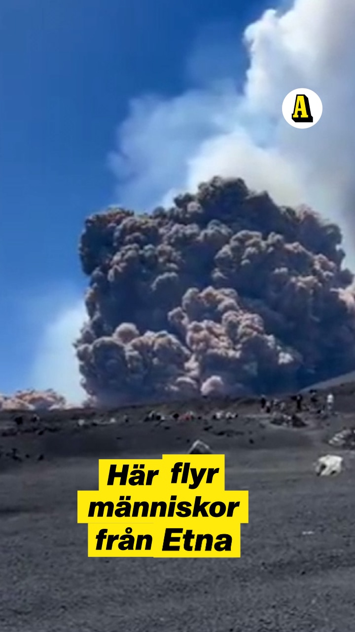 Här flyr människor från vulkanutbrottet