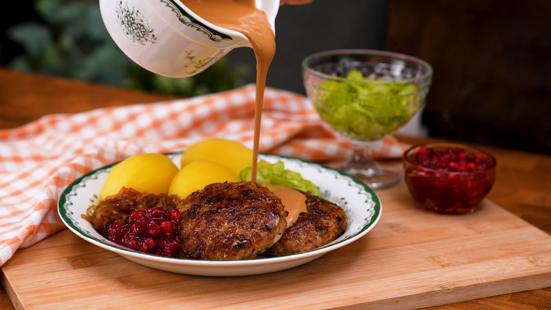 Pannbiffar på fläskfärs