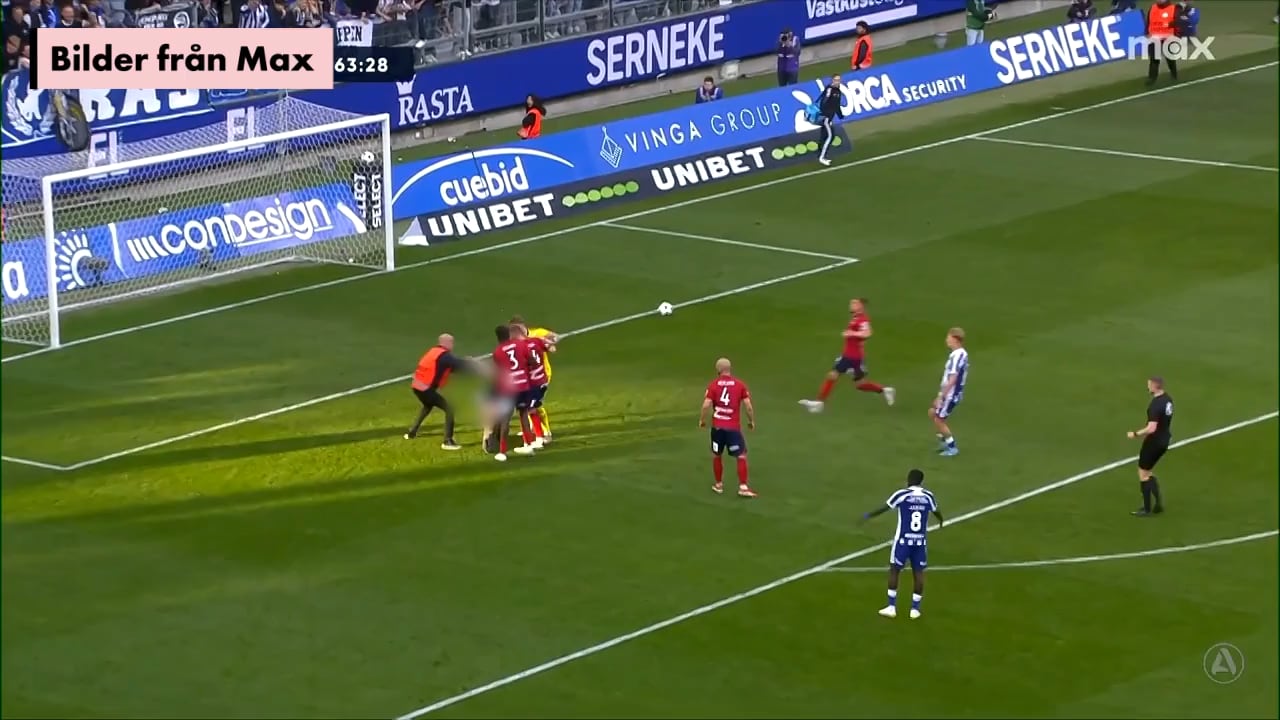 Supportern gick till attack mot spelare