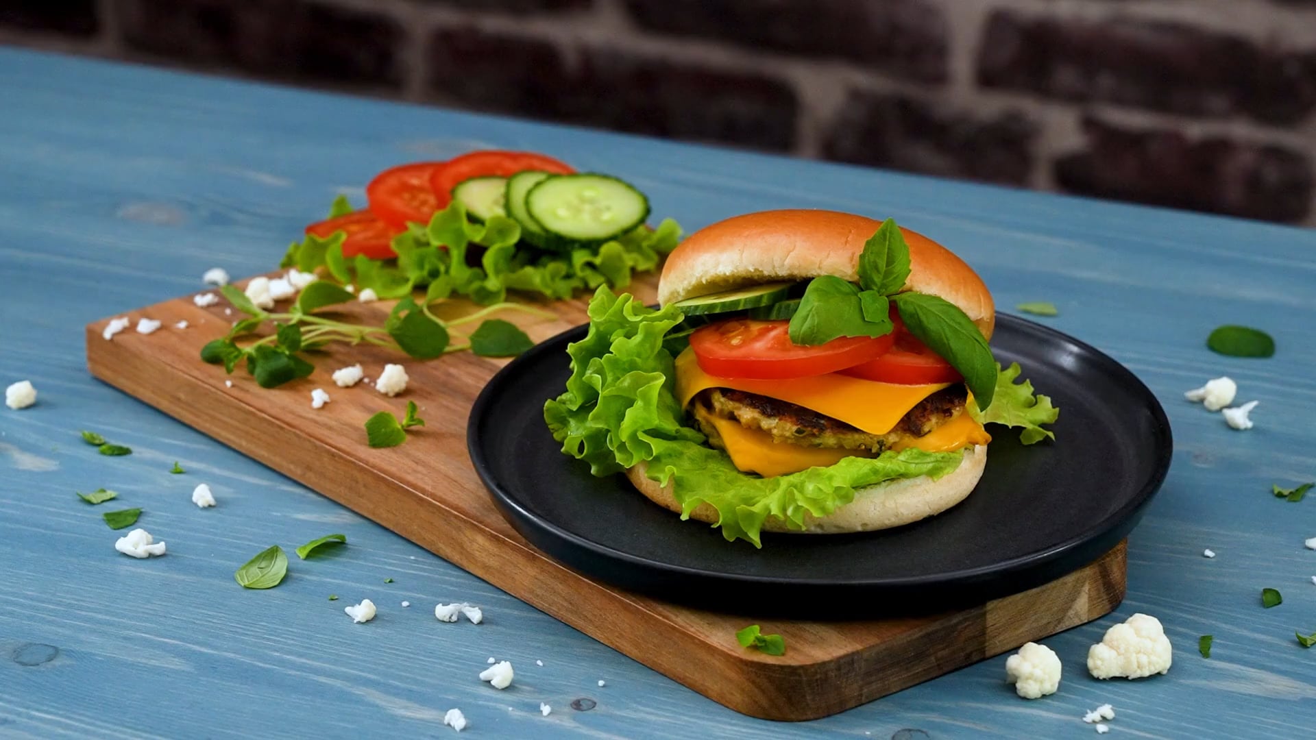 Blomkålsburgare med parmesan