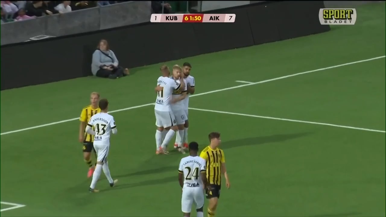 AIK vann mot Kubikenborg med 7–1 – se målen här