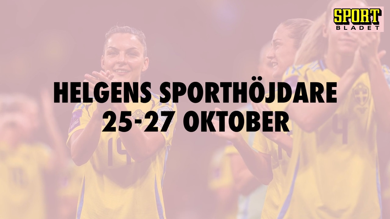 Här är helgens sporthöjdare 25-27 oktober